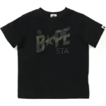 Bape Reflector 1st Camo Bape Sta Logo Tee - Black