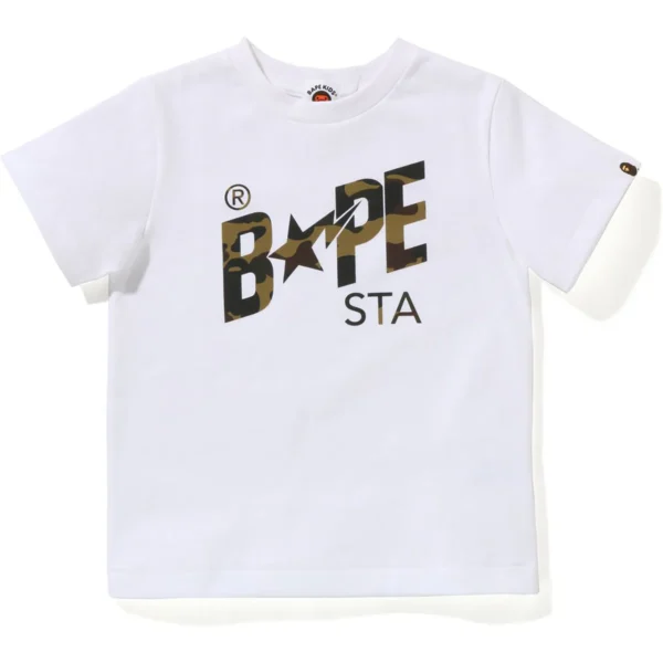 Bape Reflector 1st Camo Bape Sta Logo Tee - White