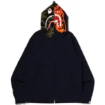 Bape Shark Head Full Zip Hoodie - Navy Blue