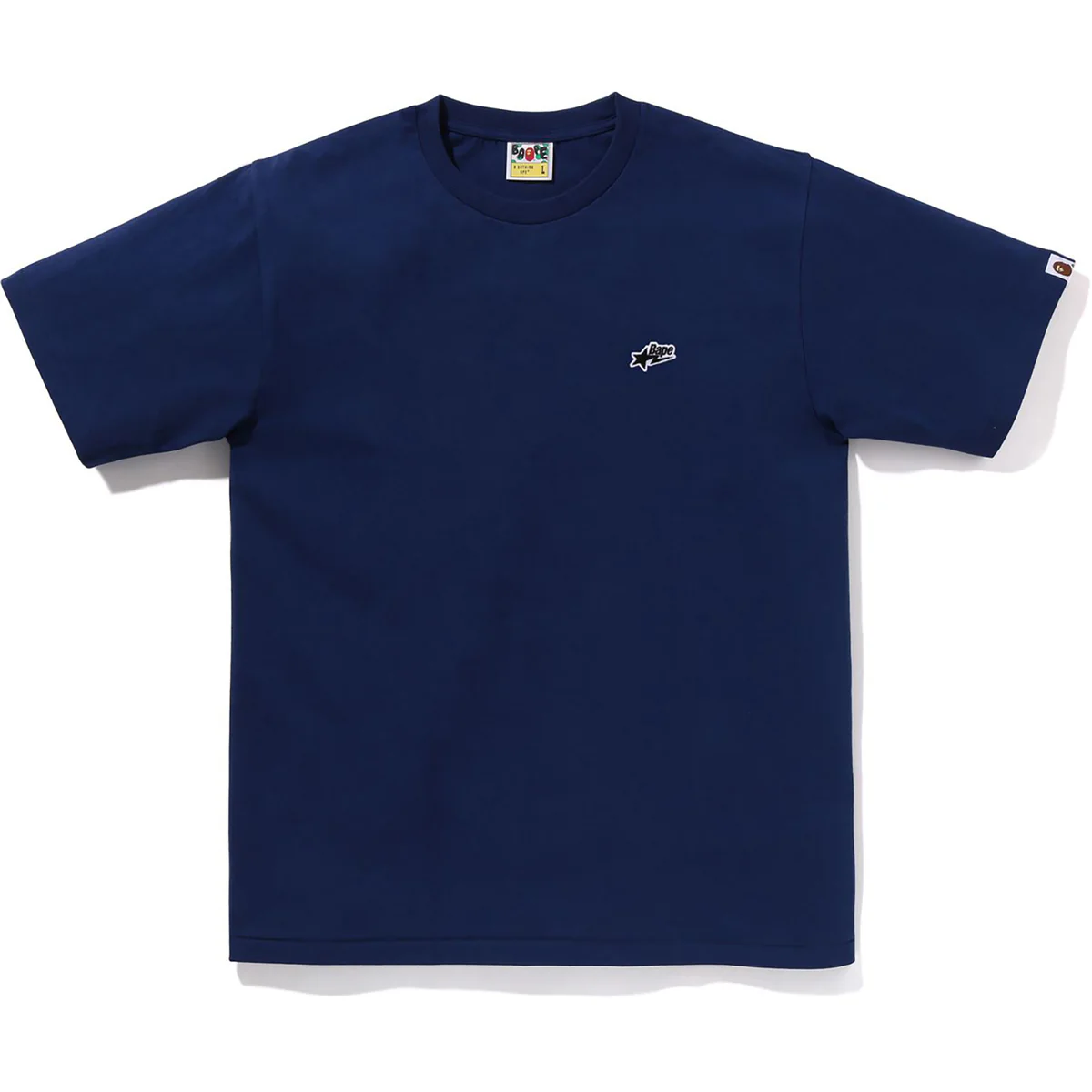 Bape Sta One Point Tee Mens-Navy Bape Sta One Point Tee Mens-Navy
