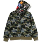 Bape Sta Over Print 1st Camo Mesh Shark Full Zip Hoodie