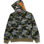 Bape Sta Over Print 1st Camo Mesh Shark Full Zip Hoodie