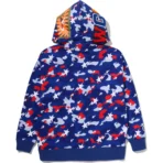 Bape Sta Strike Camo Shark Relaxed Fit Full Zip Hoodie Mens