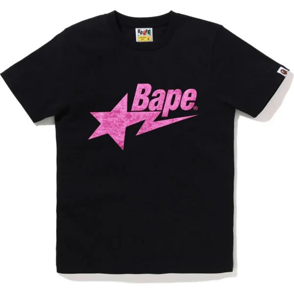 Bape Velour Bape Sta Logo Tee Ladies