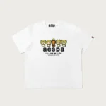 Bape X Aespa Baby Milo Lemonade Mini Tee Ladies White