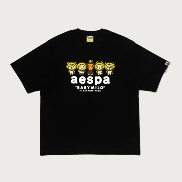 Bape X Aespa Baby Milo Lemonade Relaxed Fit Tee Mens