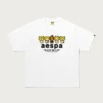 Bape X Aespa Baby Milo Lemonade Relaxed Fit Tee Mens White