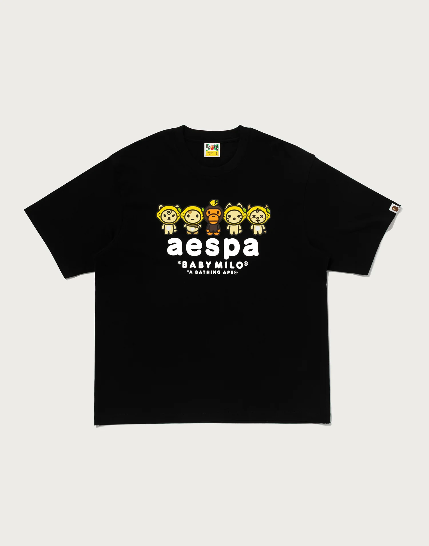 Bape X Aespa Baby Milo Lemonade Relaxed Fit Tee Mens Bape X Aespa Baby Milo Lemonade Relaxed Fit Tee Mens