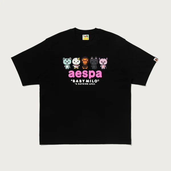 Bape X Aespa Baby Milo Tee Ladies Black
