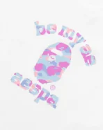 Bape X Aespa College Relaxed Fit Tee Mens White