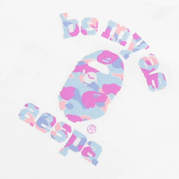 Bape X Aespa College Relaxed Fit Tee Mens White