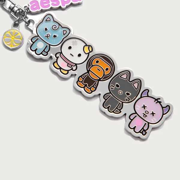 Bape X Aespa Metal Keyring