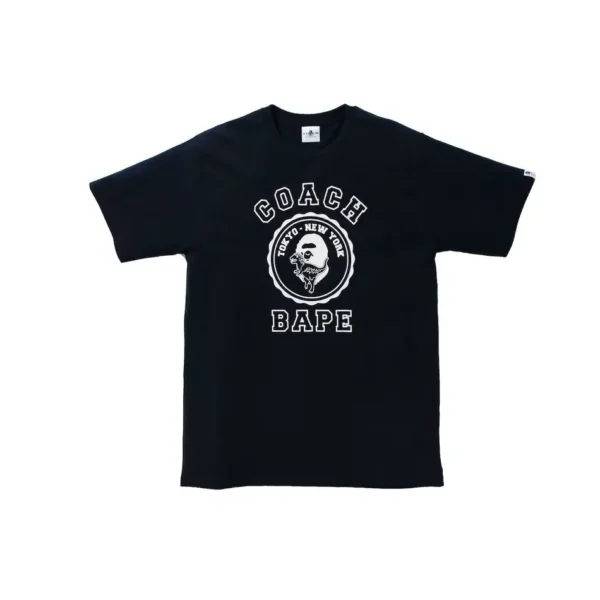 Bape X Coach College Tee Navy