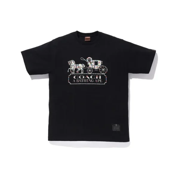 Bape X Coach Milo Tee Black