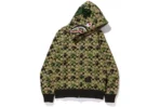 Bape X Coach Shark Full Zip Hoodie - Green