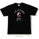 Bape X Ghostbusters Camo College Tee – Black