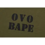 Bape X OVO Stencil Logo Tee Olive