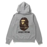 Bape X Ovo Heather Grey Hoodie - Gray