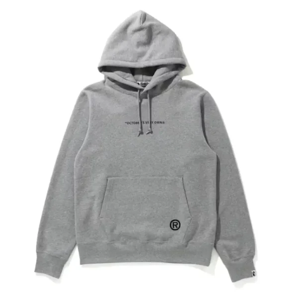 Bape X Ovo Heather Grey Hoodie - Gray