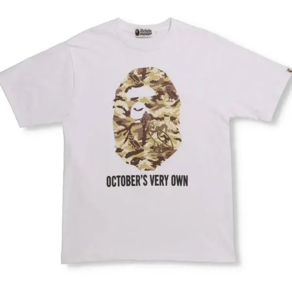 Bape X Ovo Woodland Camo Ape Head-White