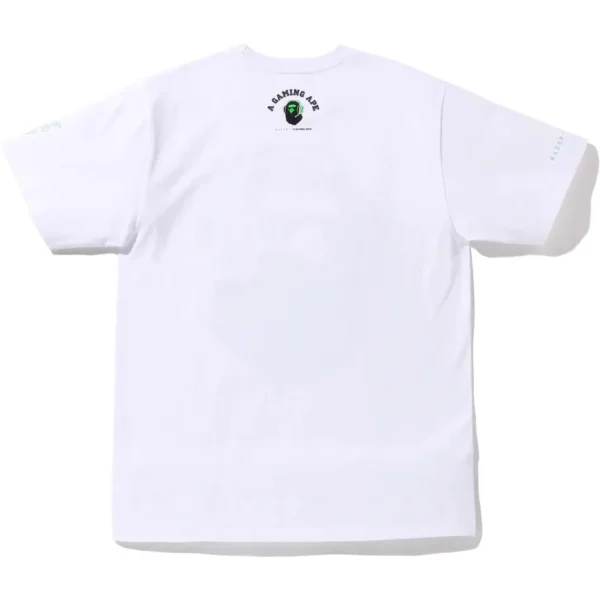 Bape X Razer Neon Camo Ape Head Tee White Green