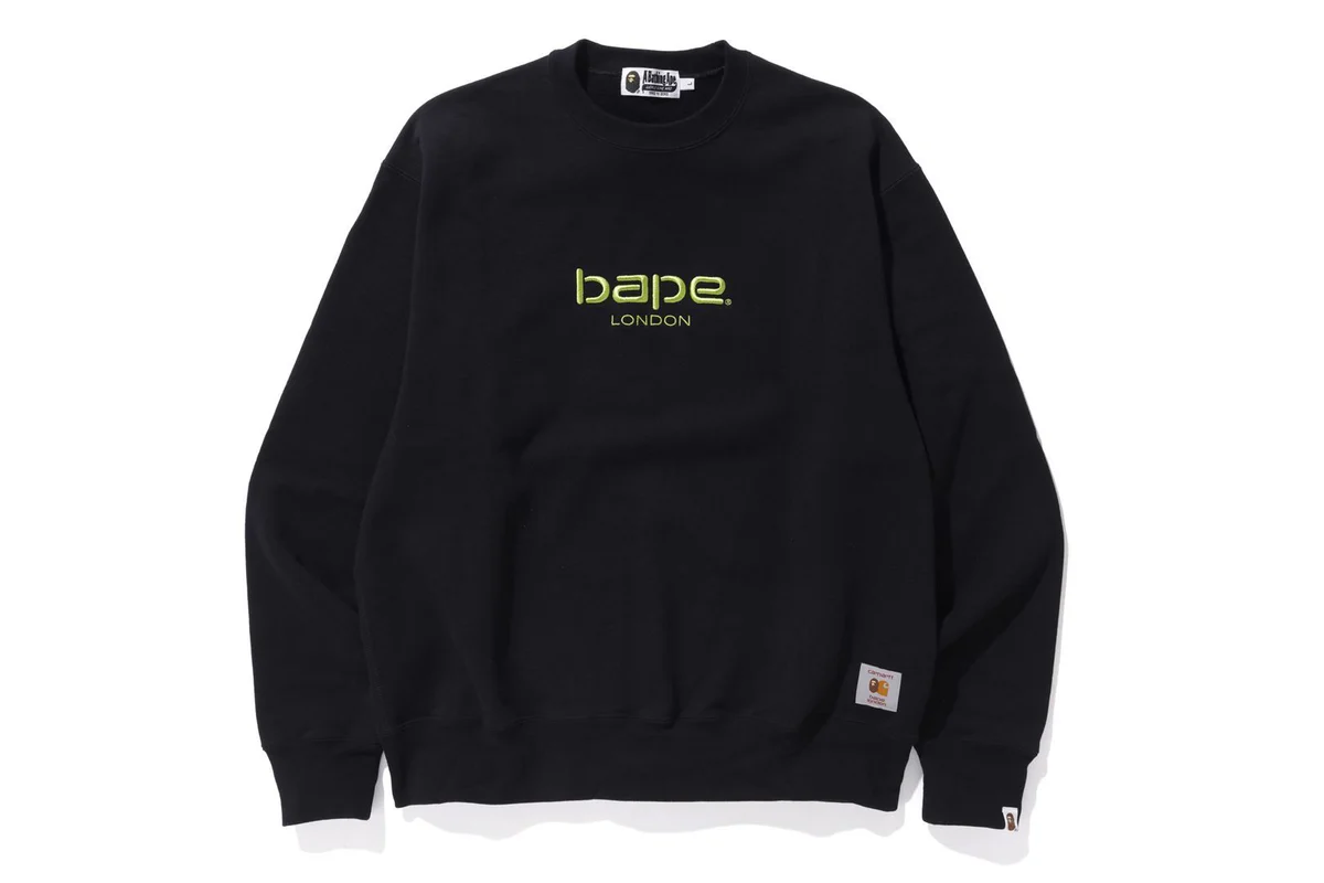 Bape® X Carhartt London Relaxed Crewneck - Black Bape® X Carhartt London Relaxed Crewneck - Black