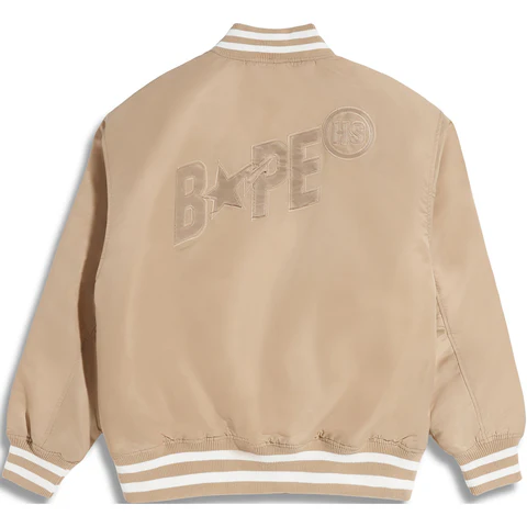 Bape® X Highsnobiety Varsity Jacket - Beige
