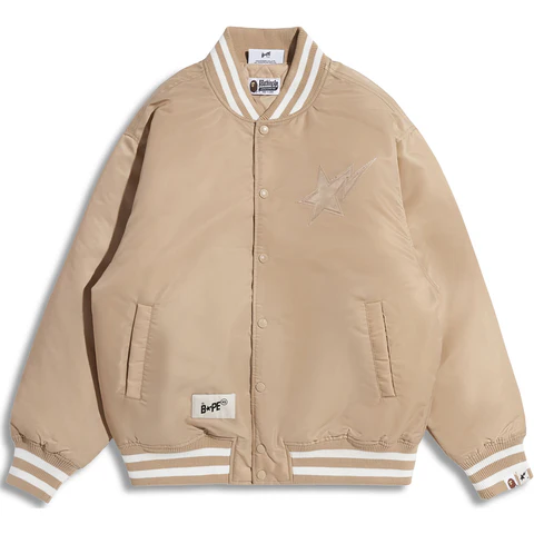 Bape® X Highsnobiety Varsity Jacket - Beige