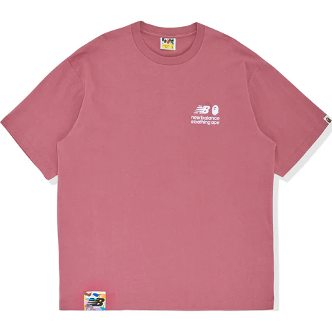Bape® X New Balance Ape Head Relaxed Fit Tee - Pink