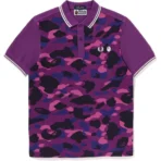 Fred Perry X Bape a Bathing Ape® T-Shirt-Purple