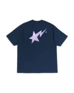 Metallic BAPE STA Logo Relaxed Fit Tee Blue
