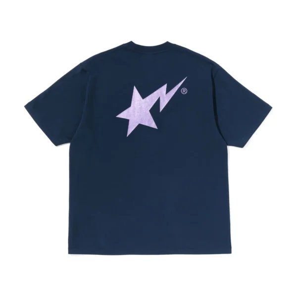 Metallic BAPE STA Logo Relaxed Fit Tee Blue