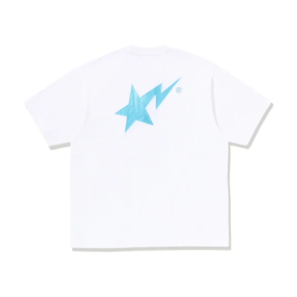 Metallic BAPE STA Logo Relaxed Fit Tee White