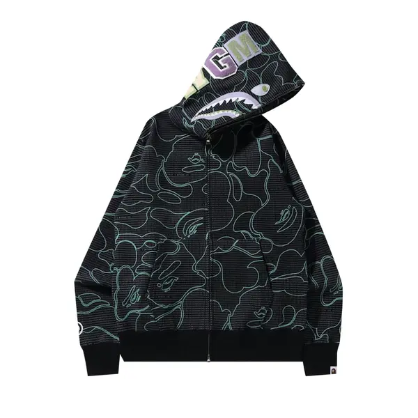 Bape Full Zip Hoodie - Black