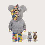 Bape X Medicom Toy 30th Anniv. Shark Hoodie Be@Rbrick 100%&400%